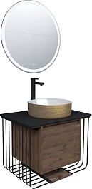 Grossman Мебель для ванной Винтаж 70 GR-5010GW веллингтон/металл черный – фотография-1